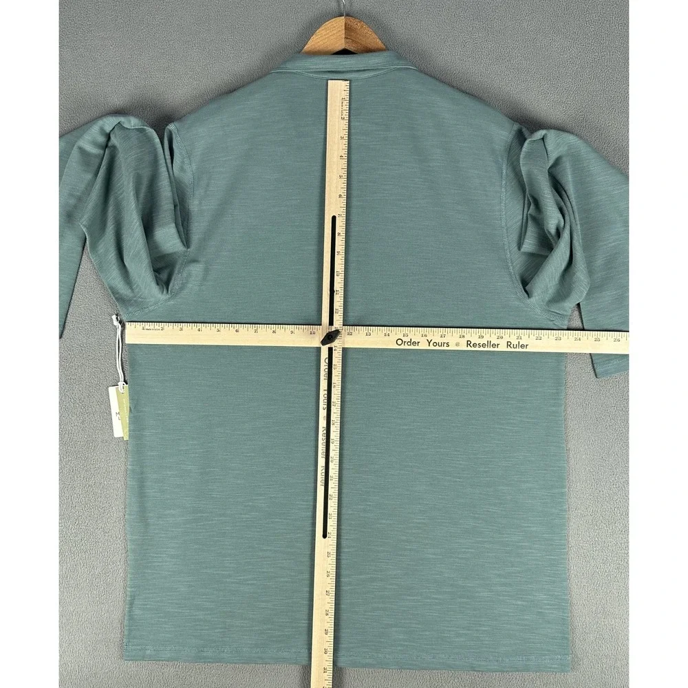 Marine Layer Quarter Zip XL North Atlantic Green Midweight Air Performance New
